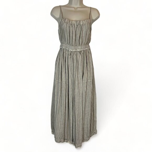 Urban Outfitters Dresses & Skirts - Urban Outfitters Midi Dress Stripe Prairie Linen Cottagecore Small